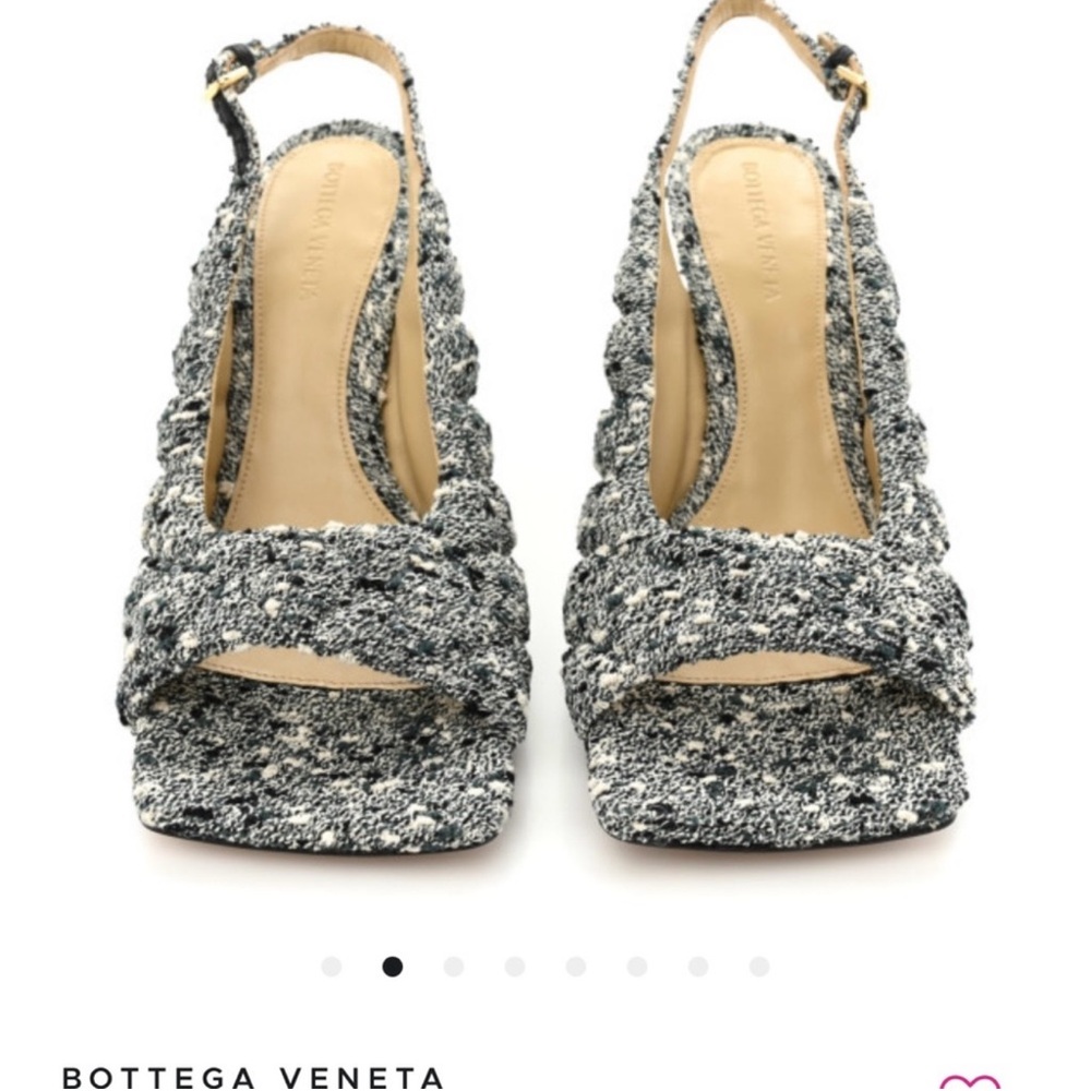 NEW! Bottega Veneta padded fabric slingback Heels